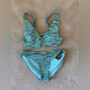 Aerie Vibrant Green and Blue Bikini